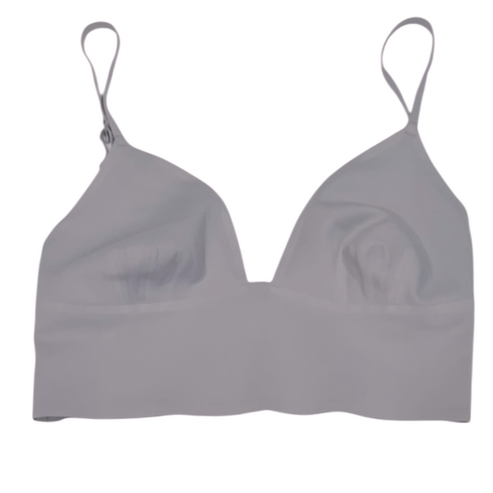 Free People Intimately Silky Soft Stretchy Delicate Gray Bralette NWT Large